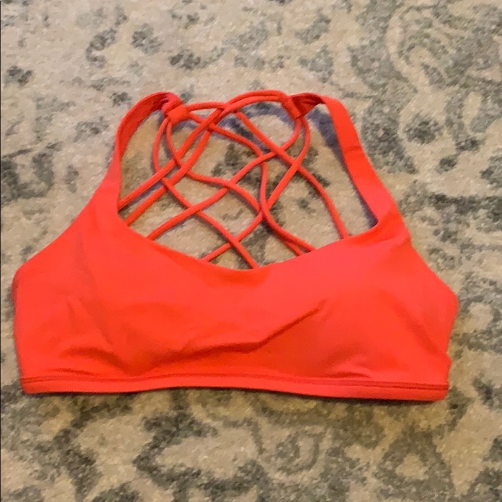 Lululemon Free To Be Bra in color Hot Sunset